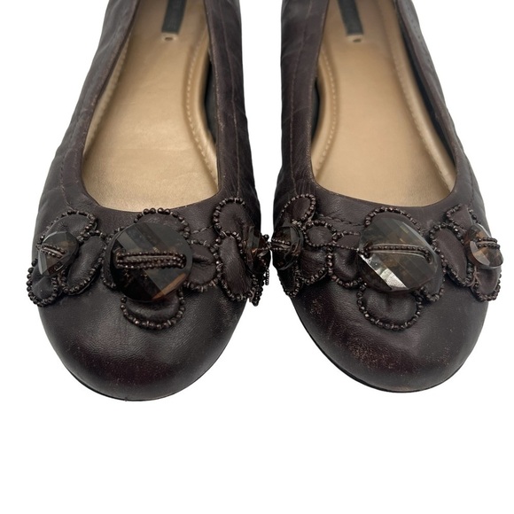 Alex Marie Brown Beaded Embellished Ballet Flats Size 9.5 Women's - Picture 9 of 9